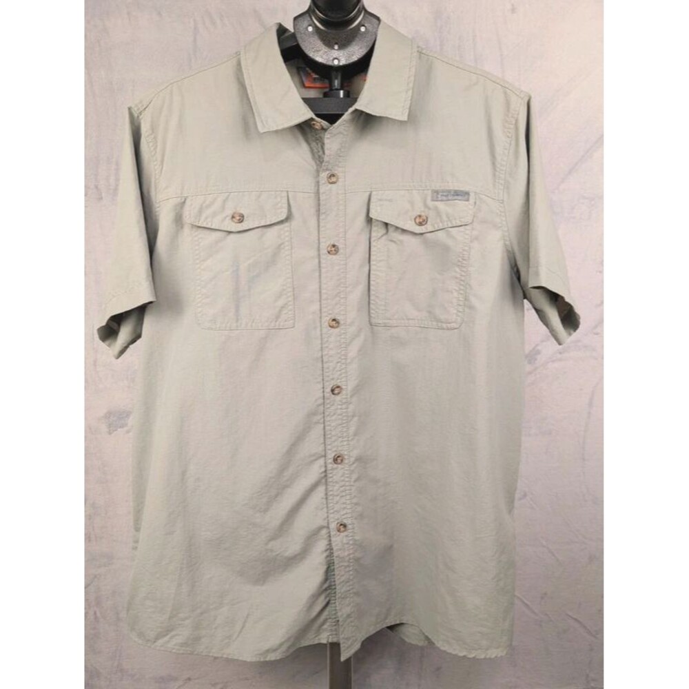 Free Country Short Sleeve Button Down Shirt Sage Green XL